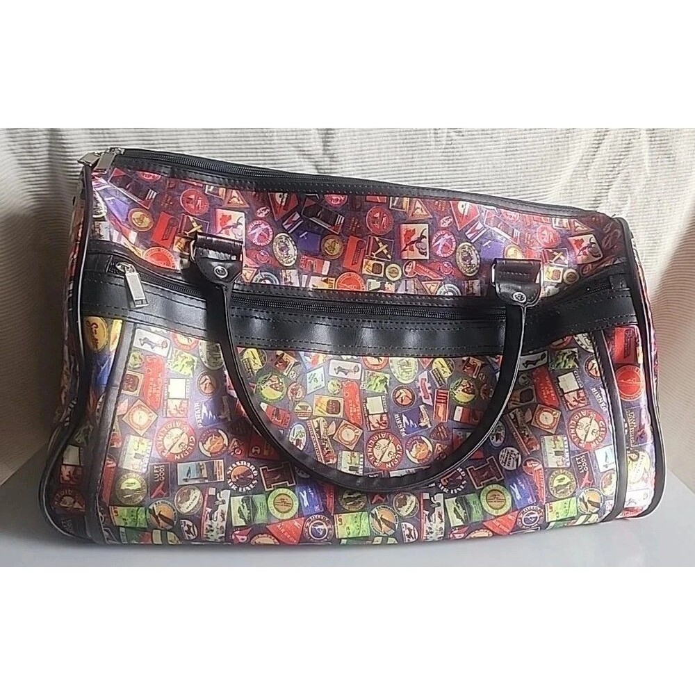 Vintage Sydney Love Travel Bag Travel Theme Vinyl Vacation Carry On w/ Strap
